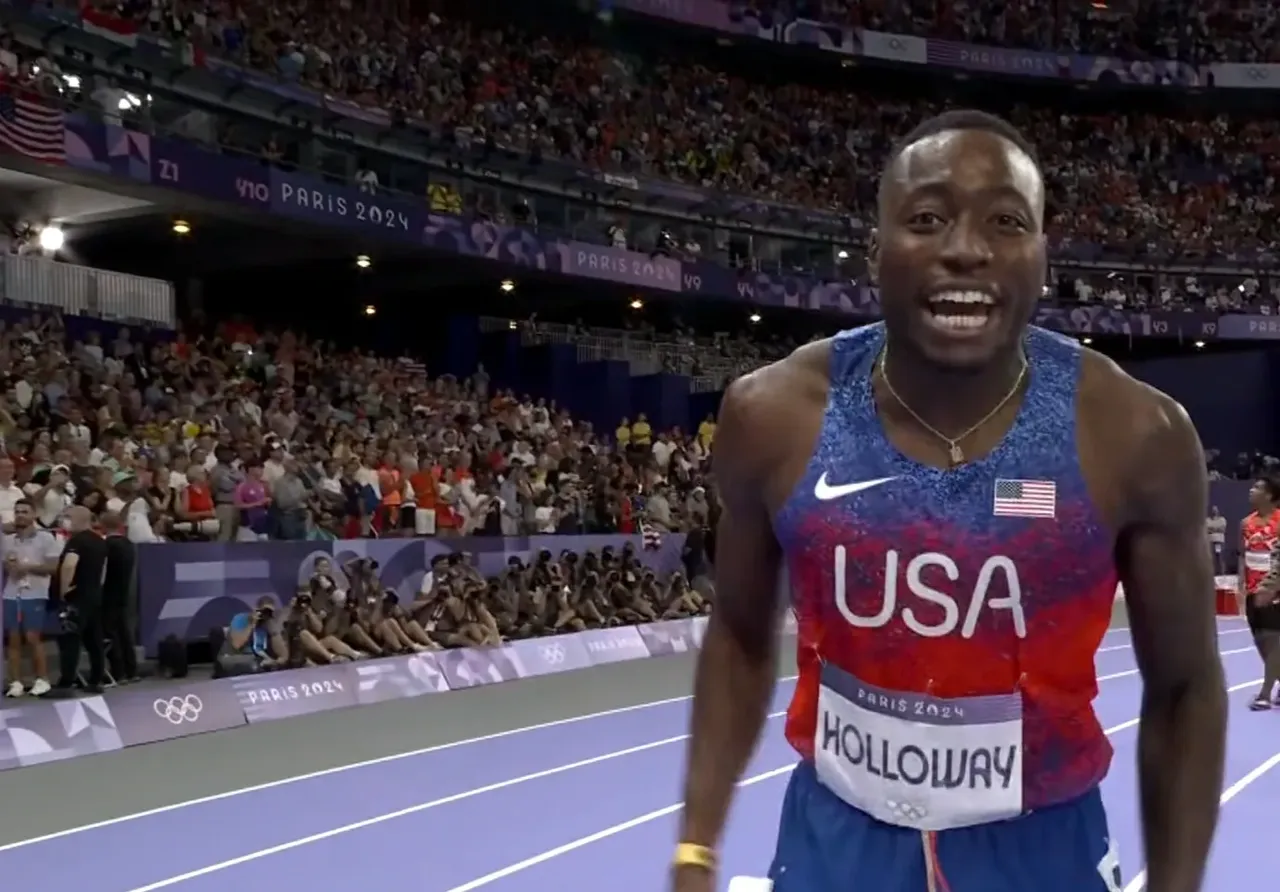 美国田径选手突破自己打破赛场记录